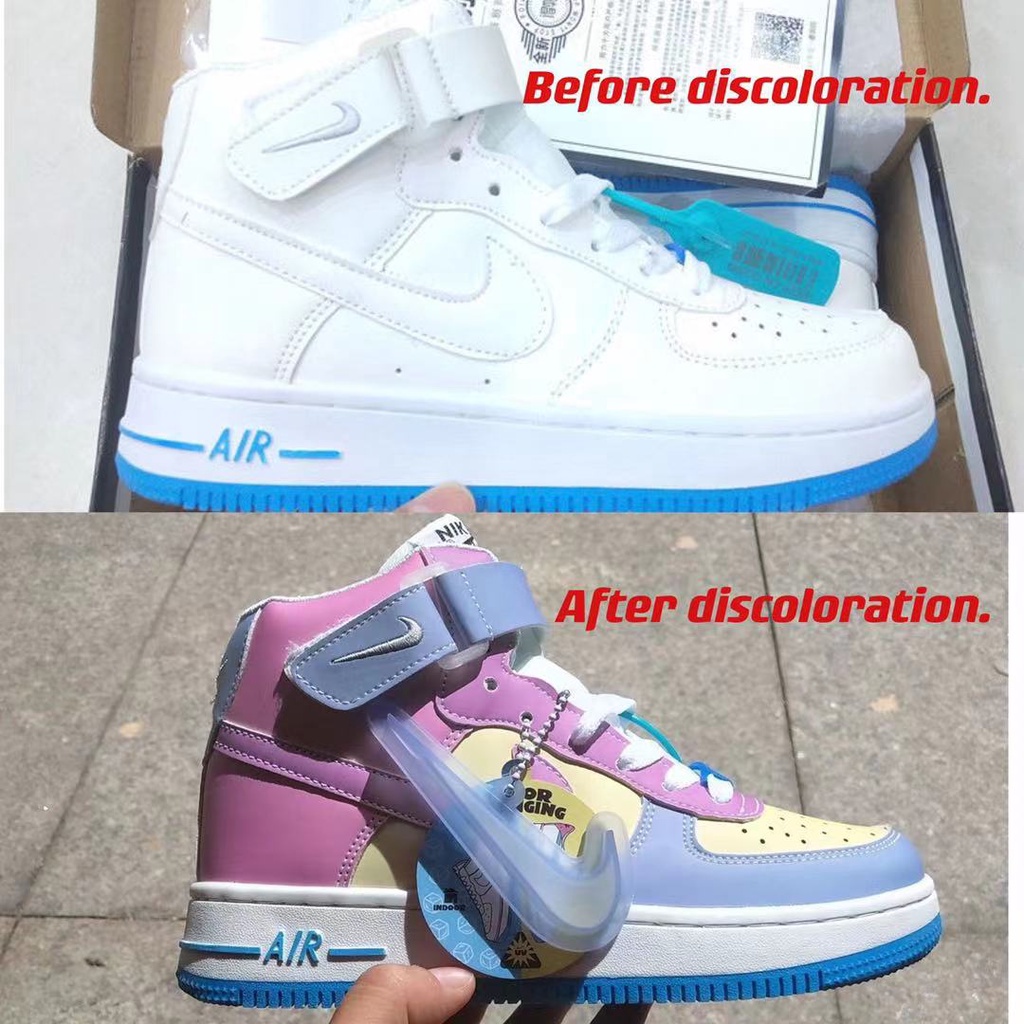 Air Force 1 '07 LX "photochromic" hightop white blue powder