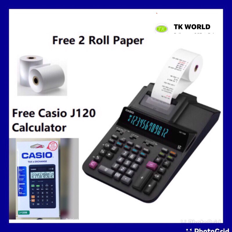 Casio printing calculator DR120R Shopee Malaysia