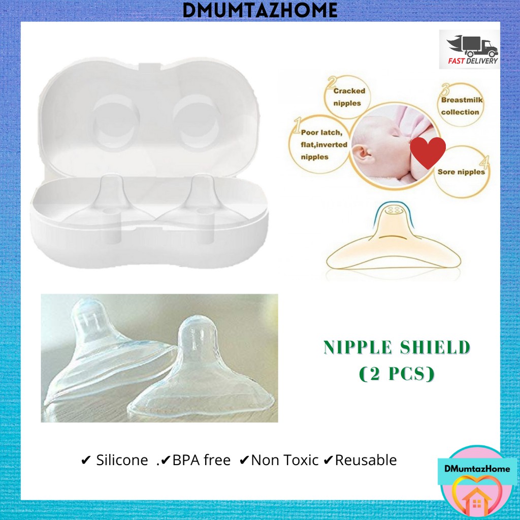 NIPPLE SHIELD / BREASTFEEDING NURSING / PREVENT CRACK NIPPLE 2 PCS