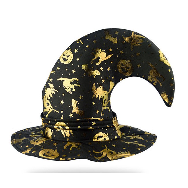 Halloween Curve Witch Magic Hat Wizard Cosplay Masquerade Parties