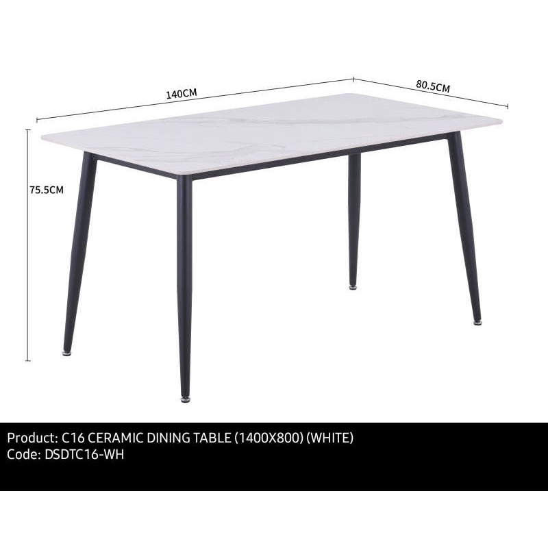 Dining Table /Meja Makan/Ceramic Top Dining Table /ATTIC FURNITURE C16