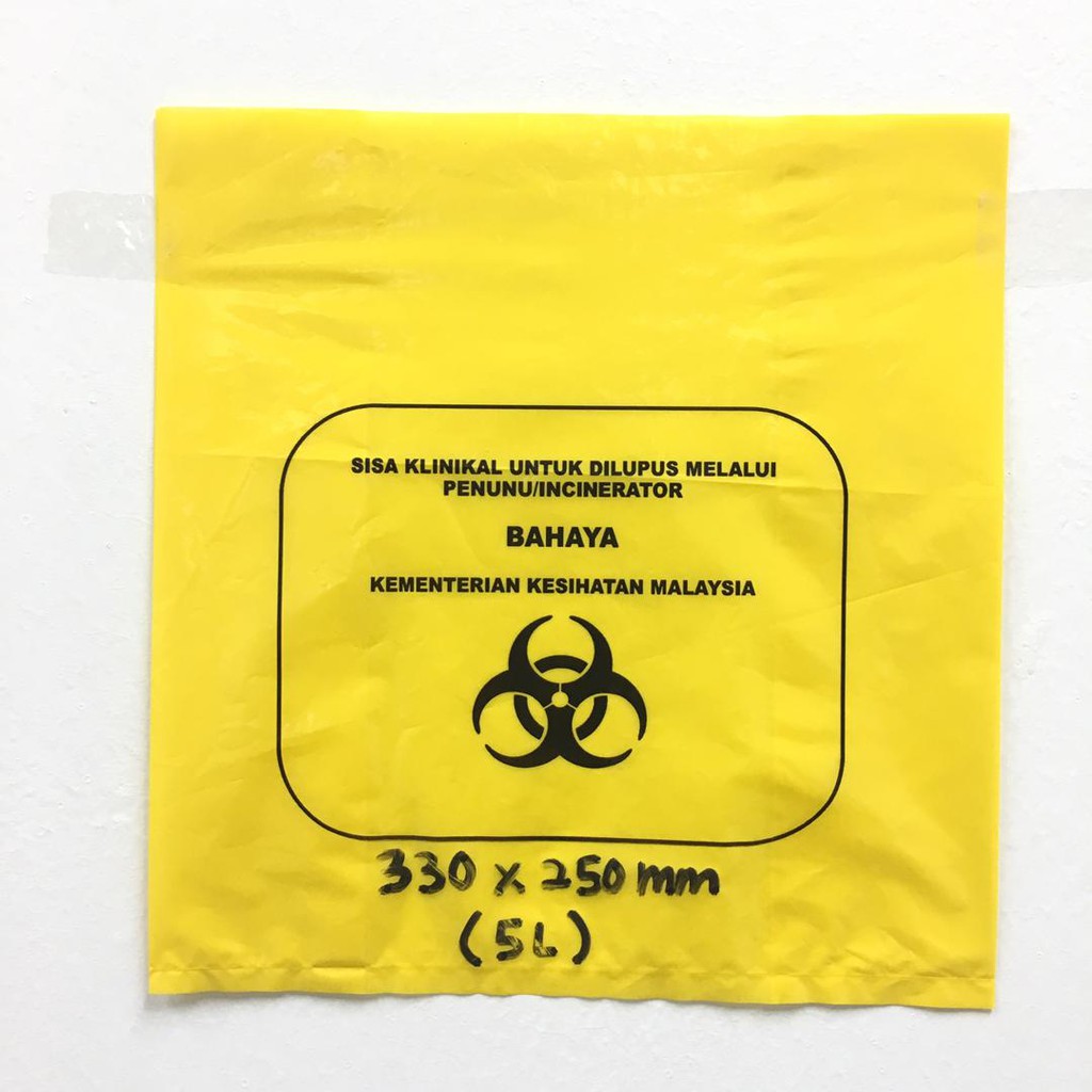 Bio Hazard Yellow Plastic Bag 5L (1pc) Shopee Malaysia