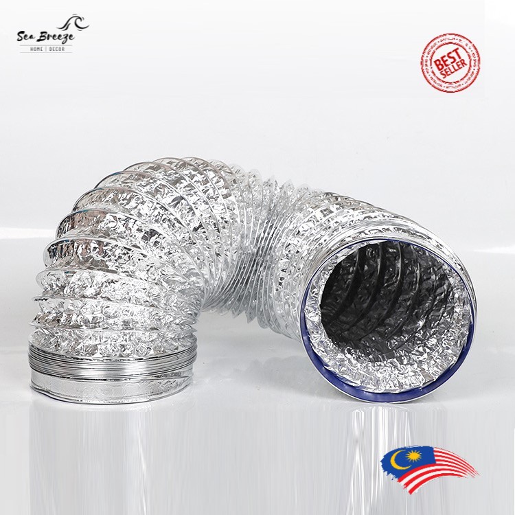 [READY STOCK] 6 INCH (300CM) ALUMINIUM COOKER HOOD FLEXIBLE DUCTING