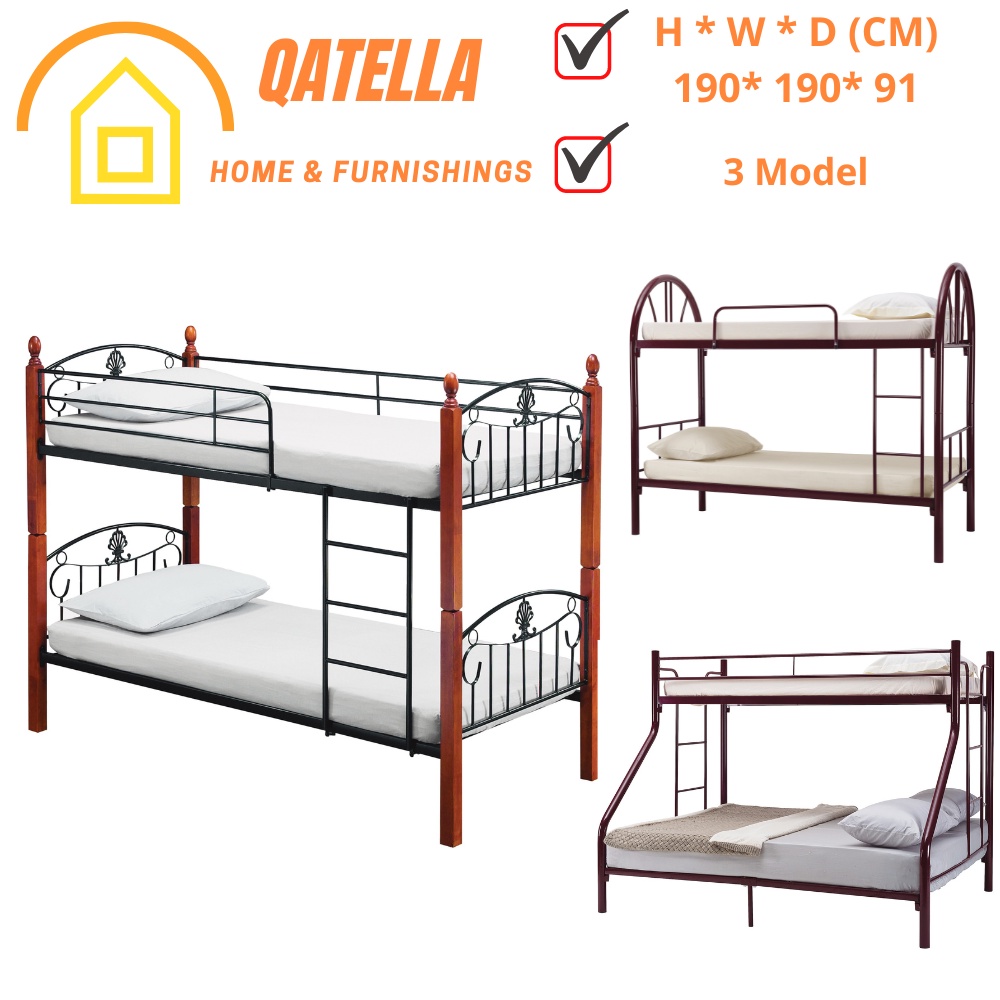Qatella READY STOCK PROMOTION KATIL DOUBLE DECKER BED /KATIL DOUBLE