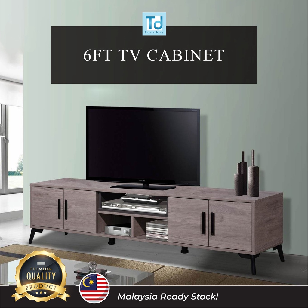 6ft TV Stand Unit / for TV Up To 70 Inch / Modern MidCentury