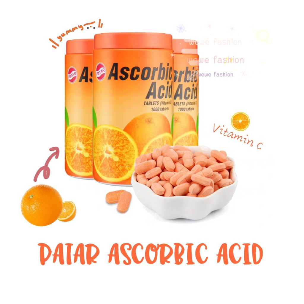 READY STOCK!!!Patar Ascorbic Acid Vitamin C 1000 Tablets Original