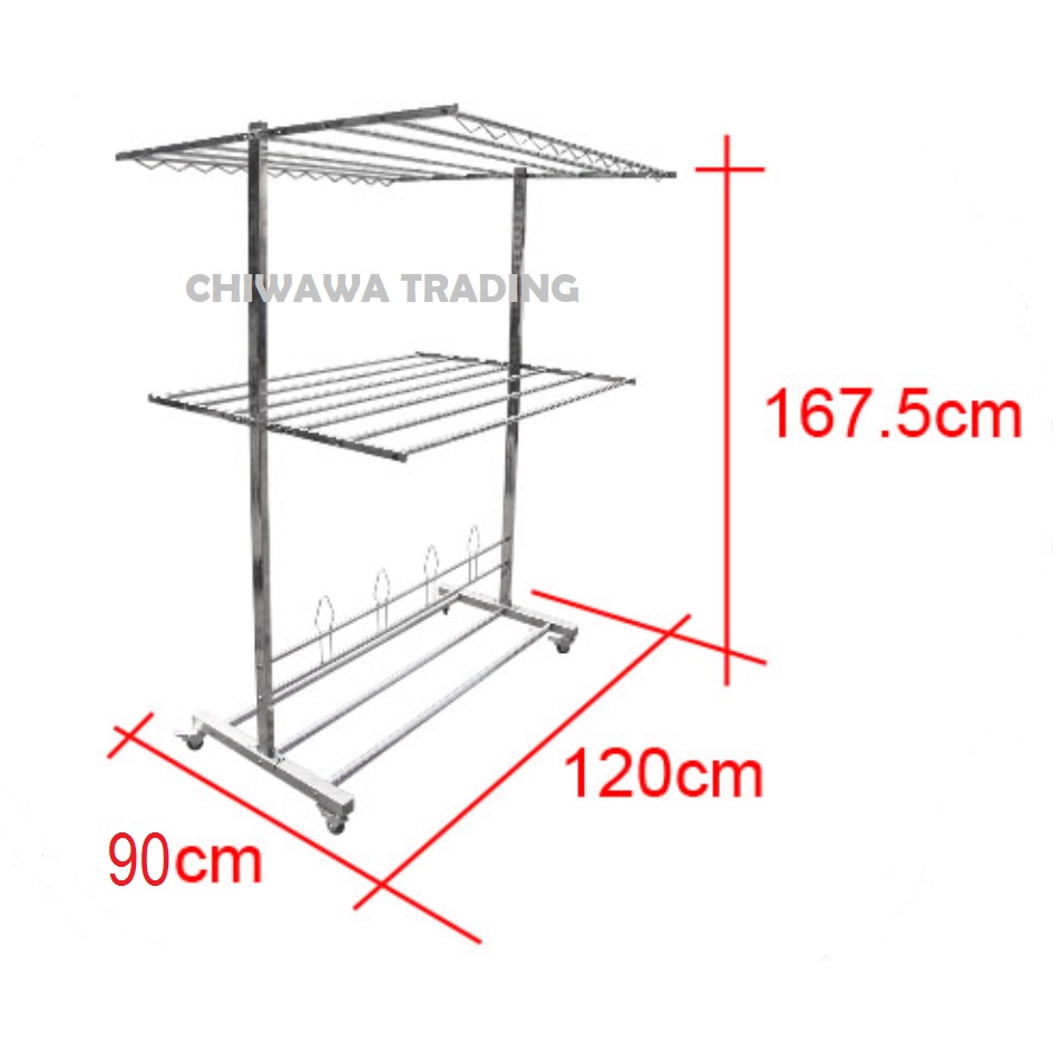 ISANO 1344DR Premium Double Layer Stainless Steel Solid Clothes Drying