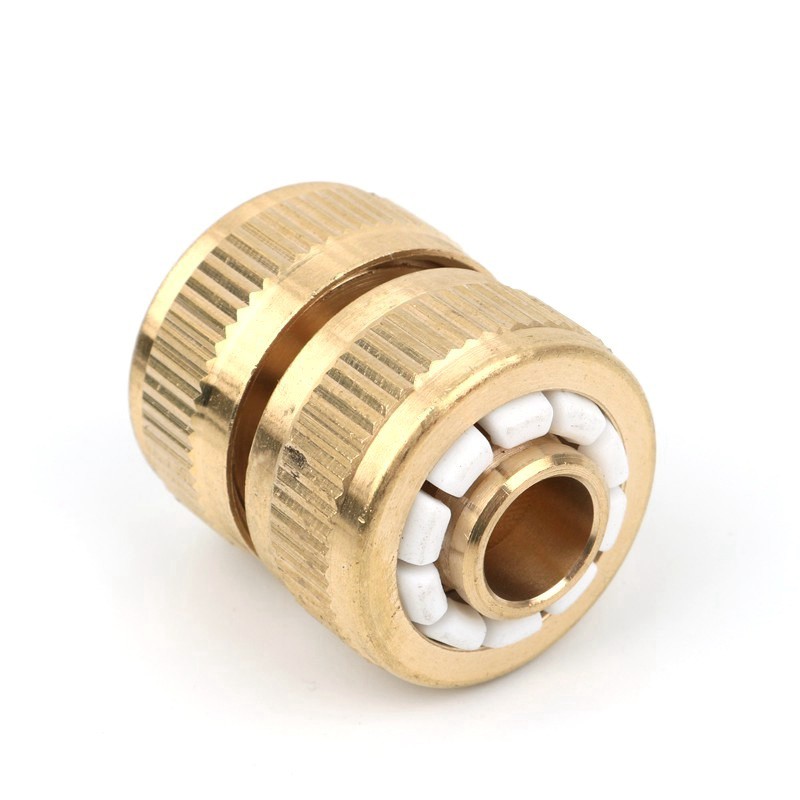 Brass 16mm Hose Extension Quick Connector Couping Garden Irrigation