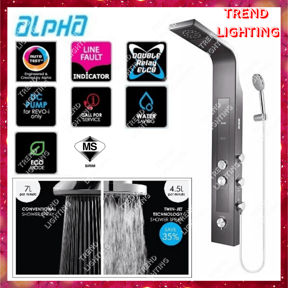 Alpha Water Heater Smart Revo I DC pump With Rain Shower Shopee Malaysia