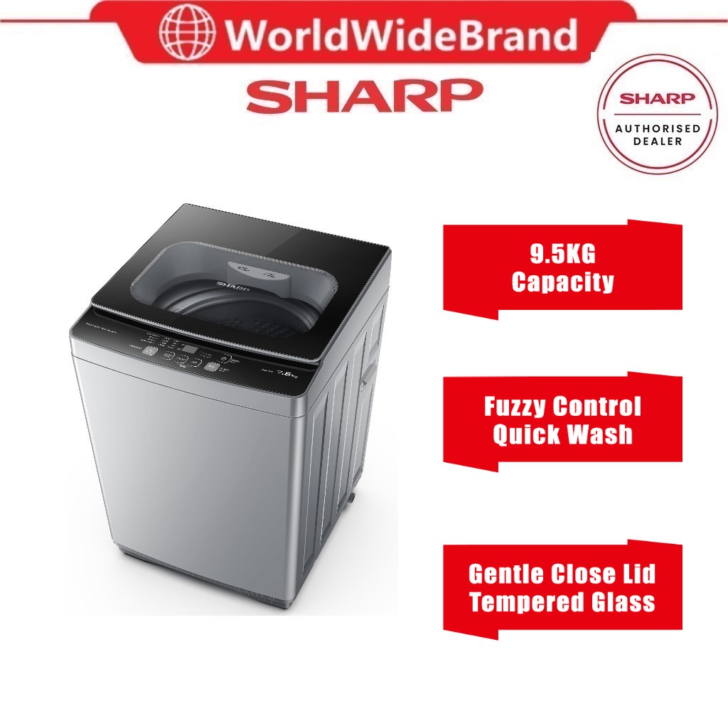 Sharp Fully Auto Top Load Washing Machine (9.5 kg) ESX9521 With Soft