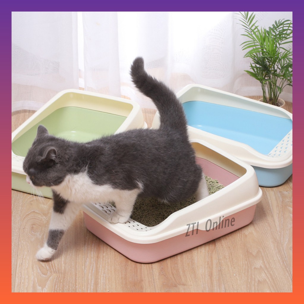 Cat Litter Box Small Tandas Kucing 28cmx40cmx14cm Shopee Malaysia