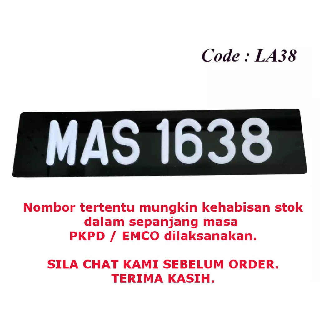 Nombor Plate Kereta 3D Krystal Siap Papan dan Frame/3D