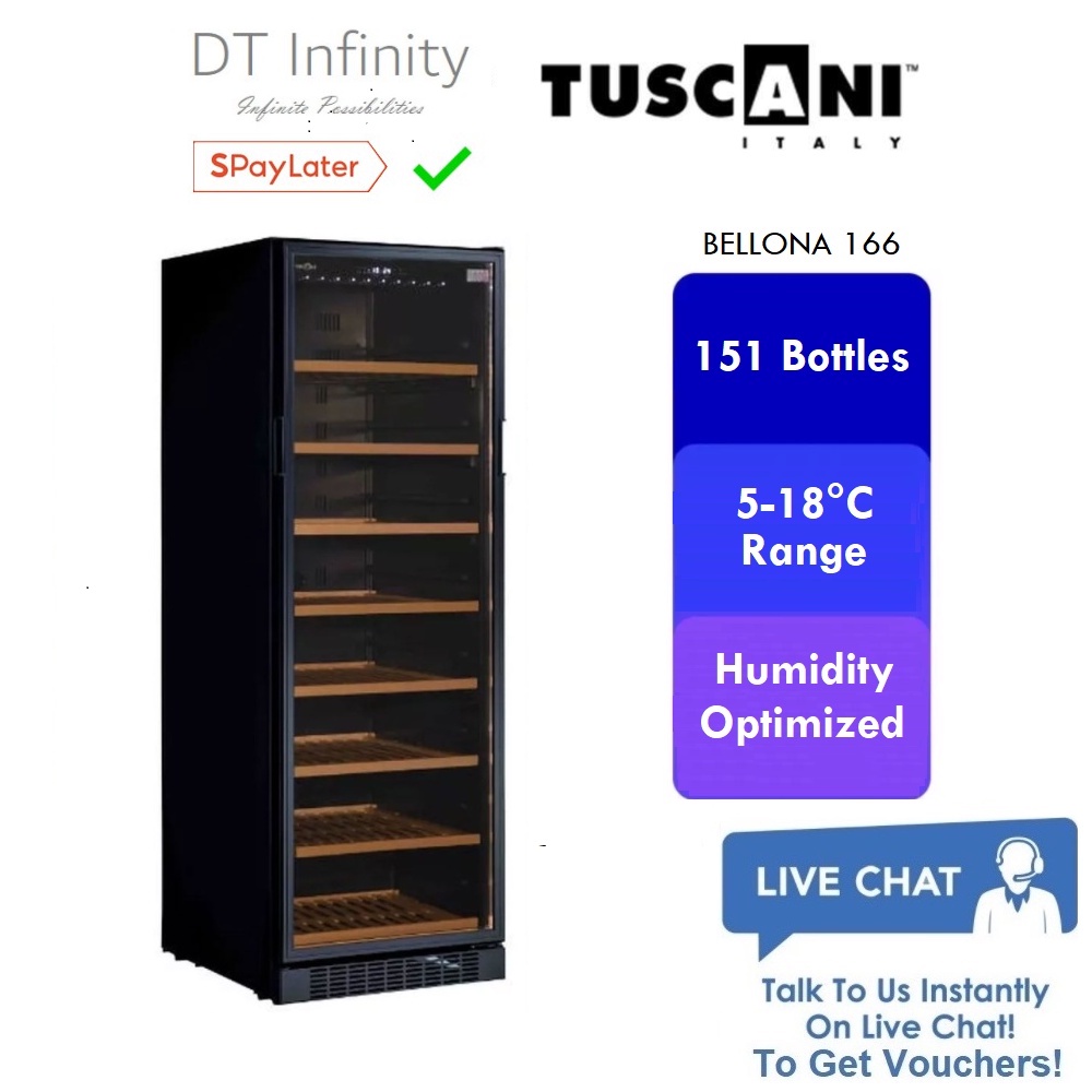 Tuscani Bellona 166 Wine Chiller 151 Bottles Wine Wine Cooler