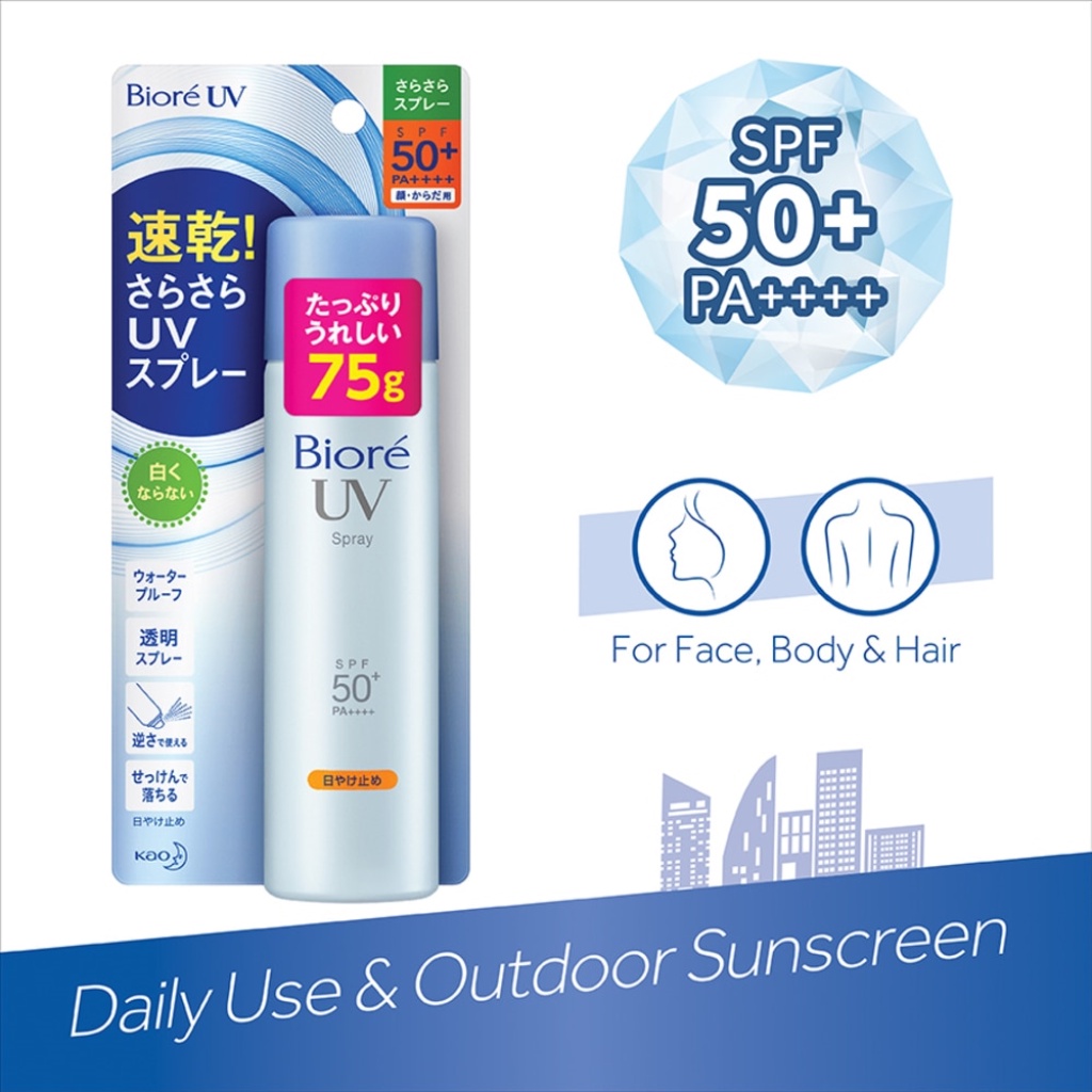 BIORE UV Perfect Spray SPF50 Daily Sunscreen 75g Shopee Malaysia