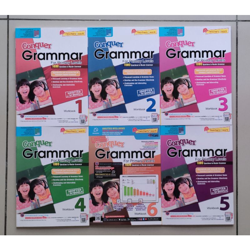 Singapore SAP Conquer Grammar For Primary Levels 16 6 Books Shopee