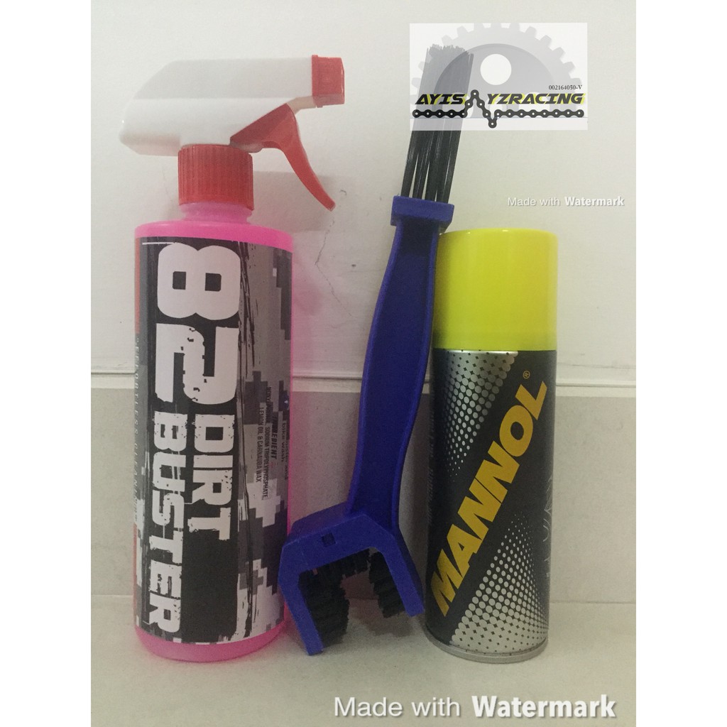 Package Mannol Chain Lube + 82 Dirt Buster Cleaner Chain Degreaser