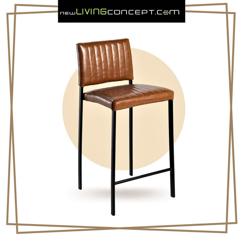 [STACKABLE] Retro Bar Chair / Kitchen Stool With Backrest / Dining