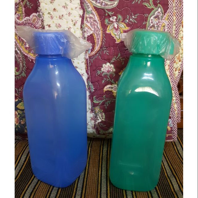 Tupperware square eco bottle 1 liter (1 pcs) limited edition Shopee