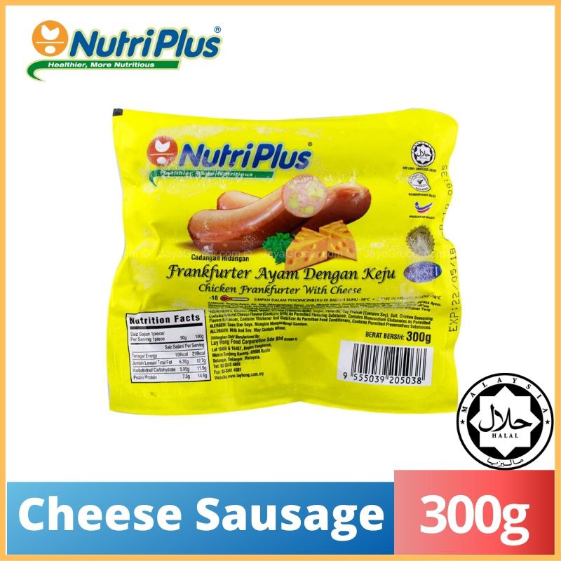 Nutriplus Cheese Chicken Sausage / Cheese Sosej (300g
