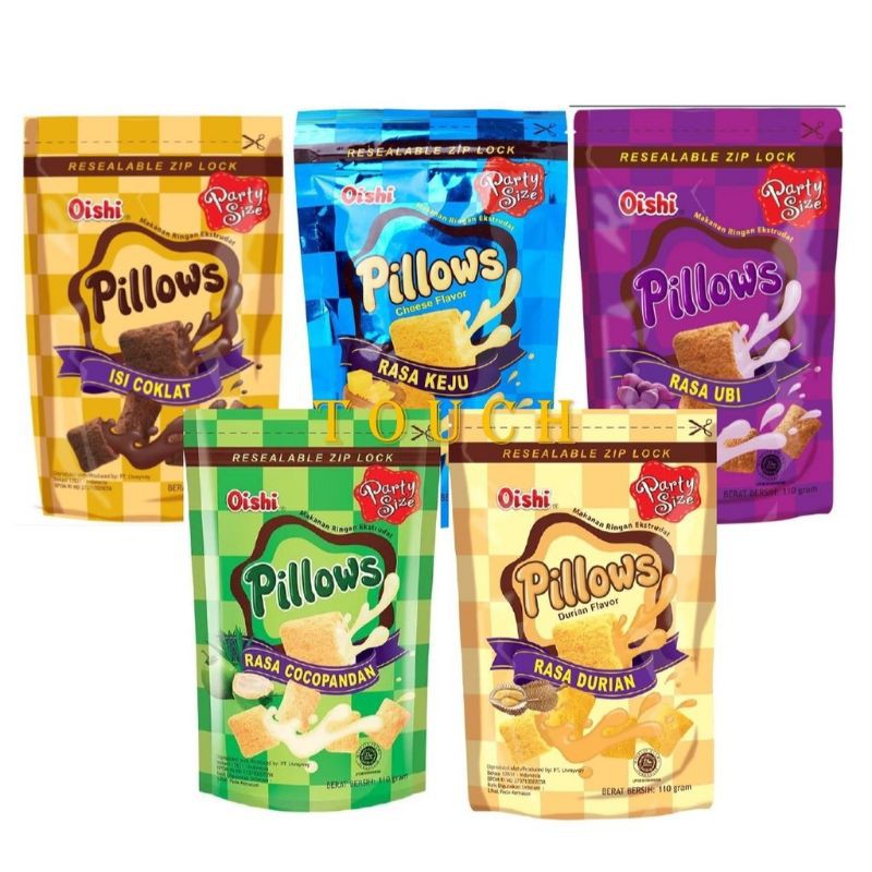 [HALAL] Oishi Pillows 110g Rasa Chocolate, Keju, Ubi Keladi, Cocopandan
