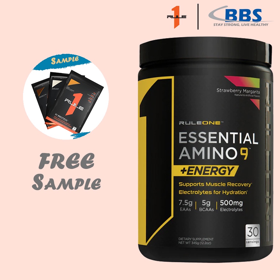 R1 Essential Amino 9 + Energy (30 servings) EAAs, Amino Acid, BCAAs