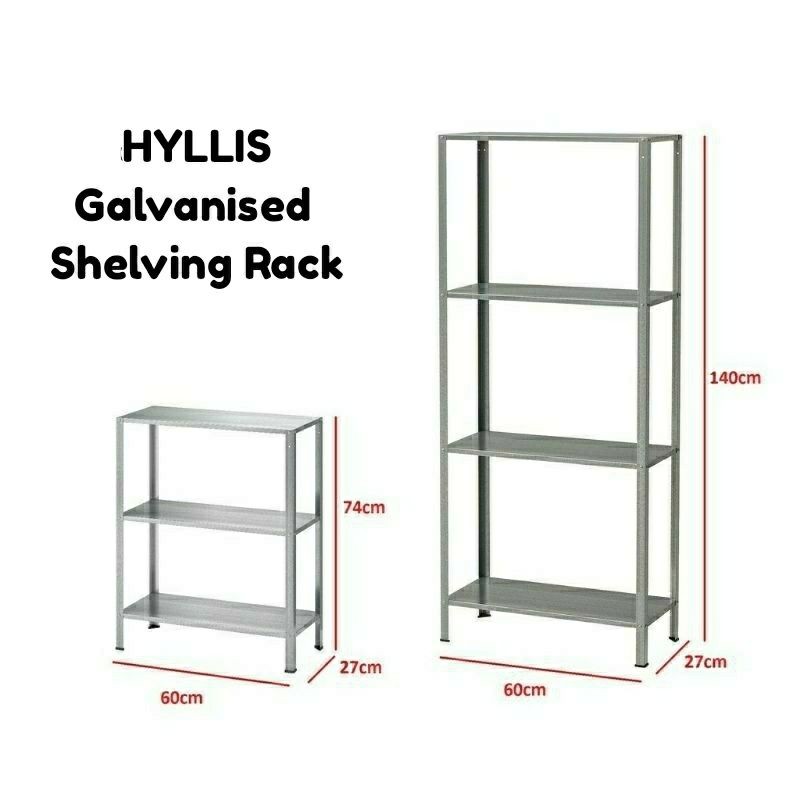 IKEA HYLLIS Galvanised shelving rack in/outdoor Shopee Malaysia