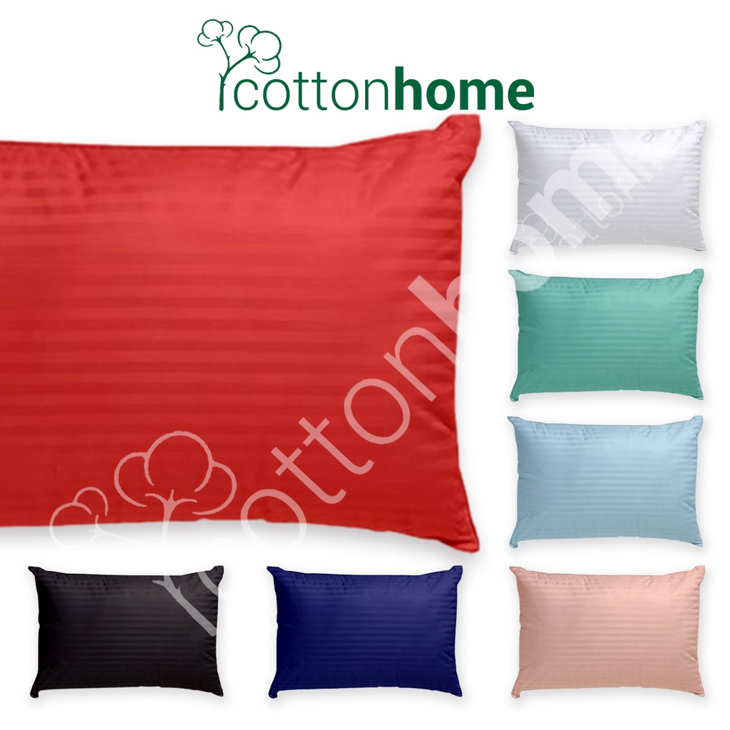 Stripe Hotel Pillow Cover Standard Size Ready Stock High Quality