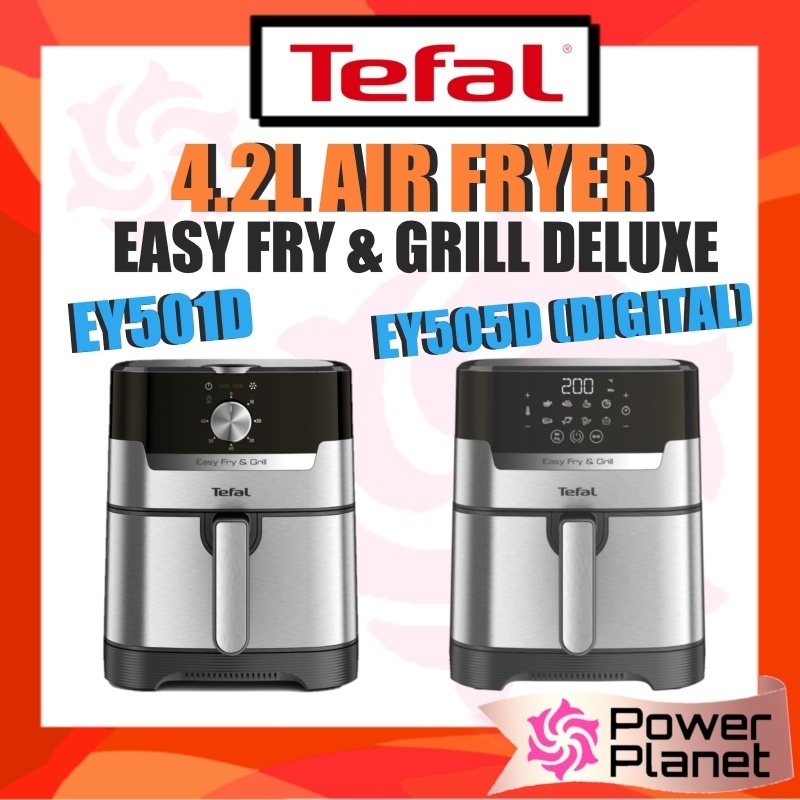 Tefal 2in1 Air Fryer Easy Fry & Grill Deluxe 4.2L ( XL size ) EY501D