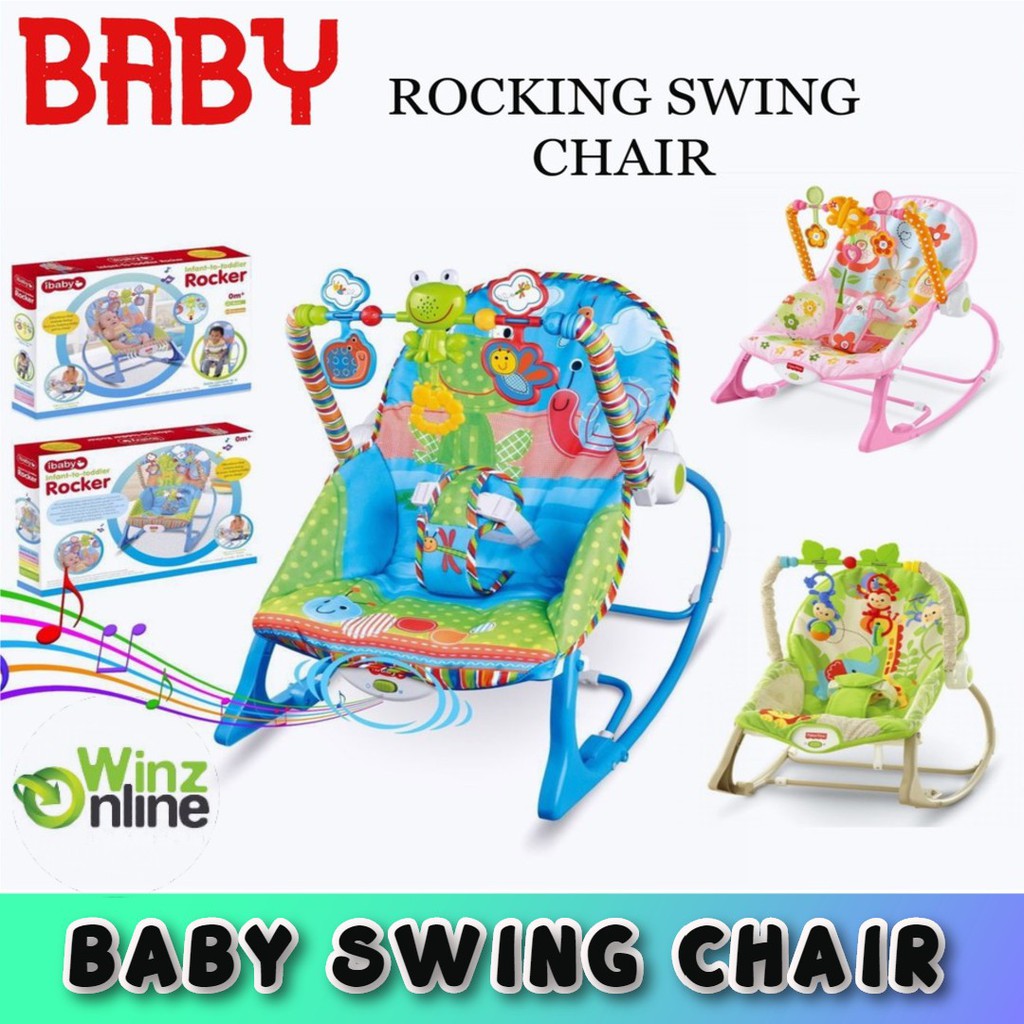 (READY STOCK)Premium Rocker Bouncer Toddler Music Sleeping Baby Rocking