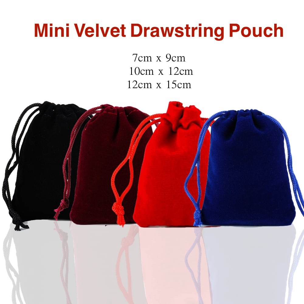 VELVET Drawstring Pouch / Mini Wedding Door Gift Pouch / Jewellery