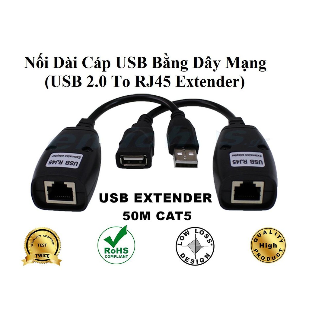 USB Extender 50M (USB Cable Extender by LAN Wire) Shopee Malaysia