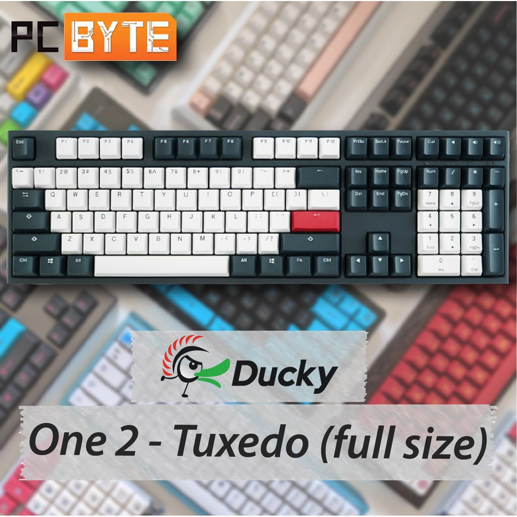 Ducky One 2 Tuxedo Full Size 108 Keys Double Shot PBT Mechanical