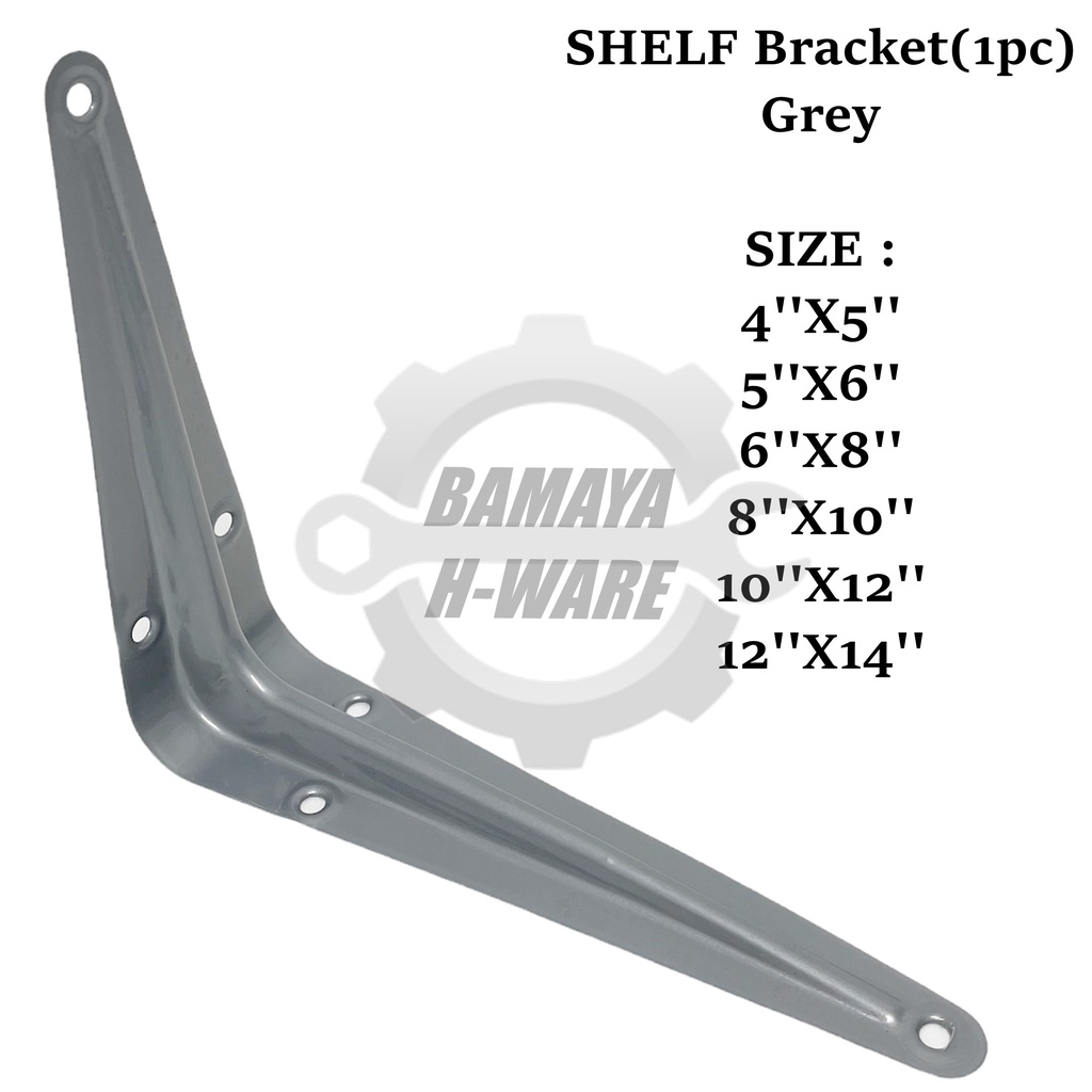 Grey Shelf Bracket (1pc). Triangle Bracket. Wall Shelves Bracket. L