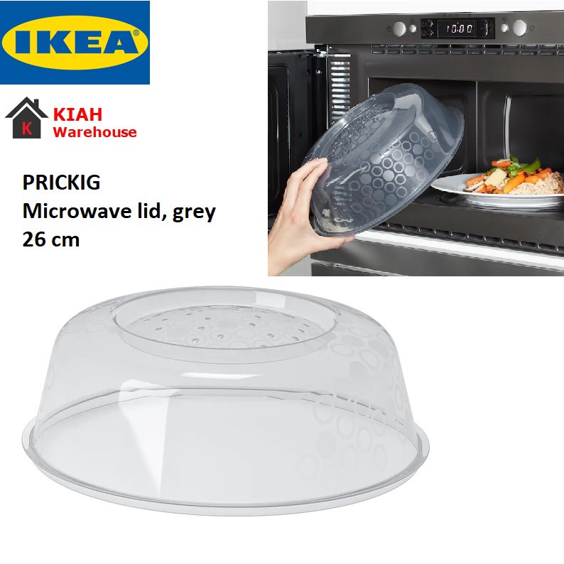 IKEA PRICKIG Microwave lid, grey 26 cm Dish Cover Dish Protector Cover Ikea Shopee Malaysia