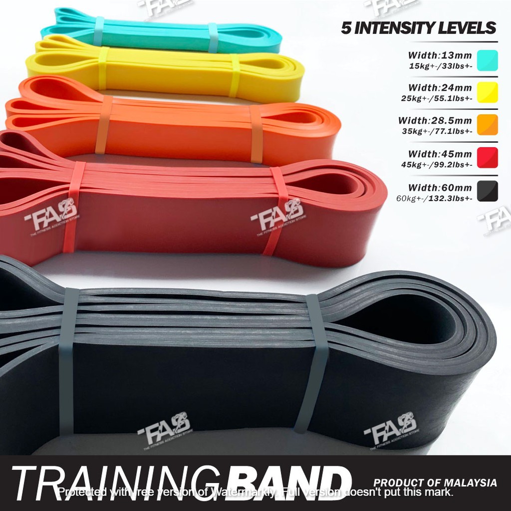 [Ready Stock] Resistance Band Fitness Exercise Band Natural Latex