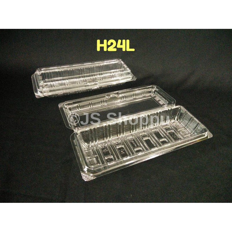 Kuih Container H24L / Disposable Plastic Clear Bakery Container (50pcs+) / Bakery / Plastic