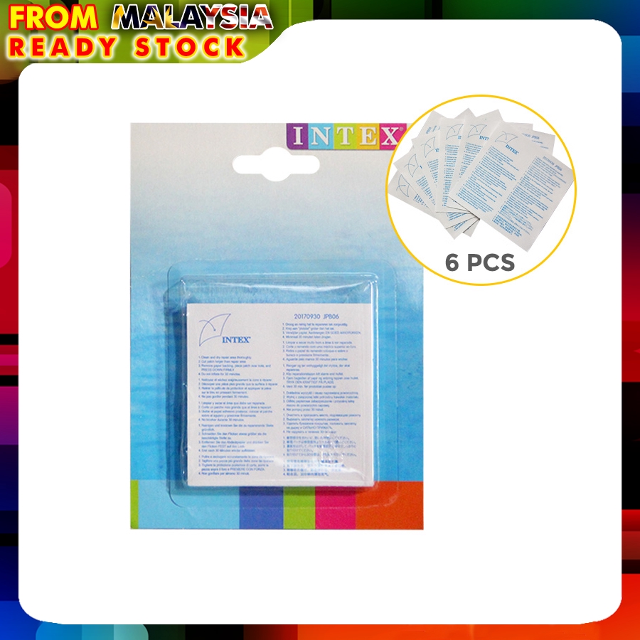 INTEX 59631 6Pcs Repair Patch Repair Kit Self-Adhesive Patch for