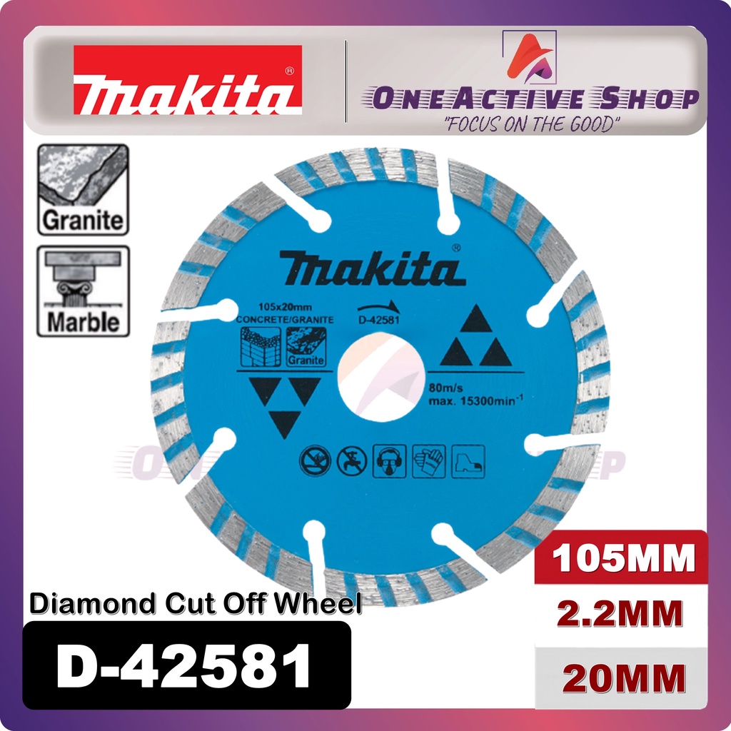 MAKITA 4'' Diamond Cut Off Wheel Blade D42581 ( FOR GRINDER BLADE