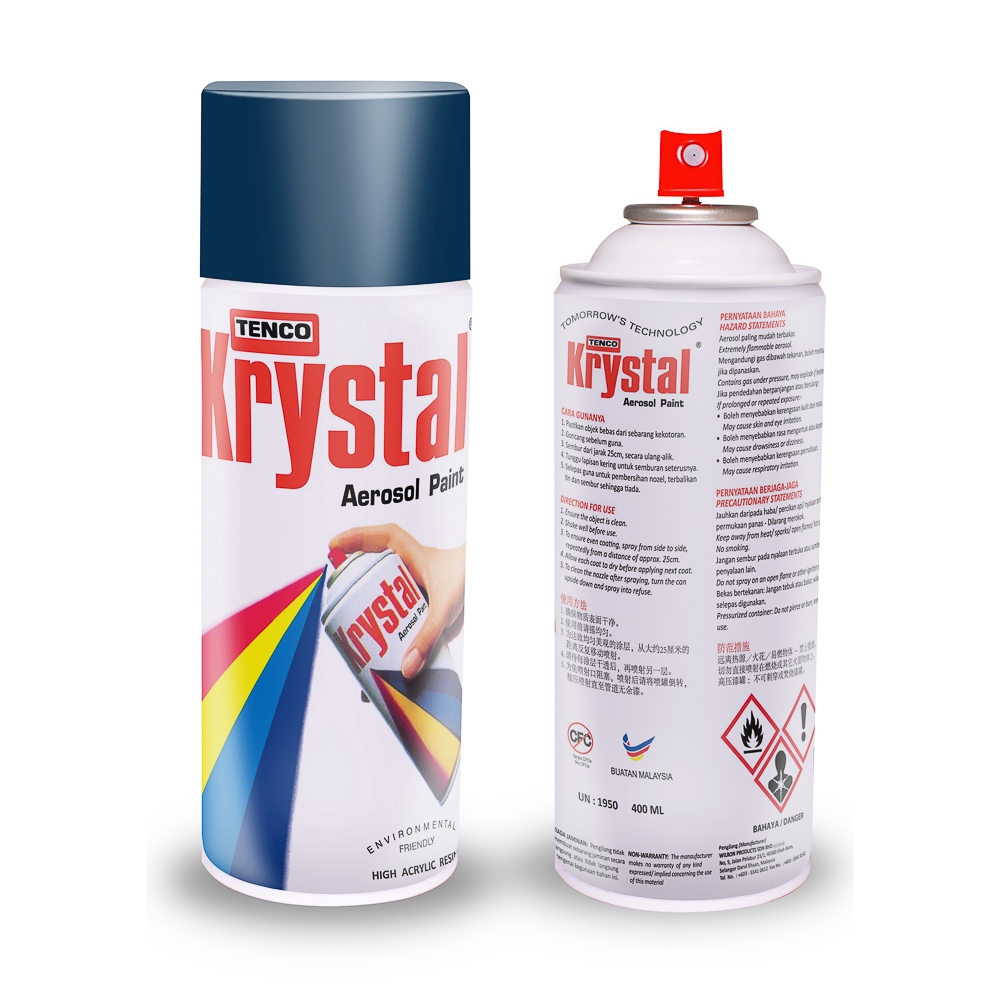 Krystal Aerosol Spray Paint 400ml Blue 23 (ZPK23) Shopee Malaysia