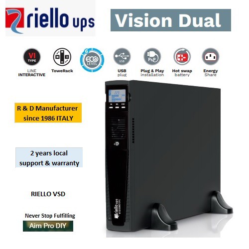 Hot swap battery * RIELLO Vision Dual UPS ITALY Technology VSD1500 UPS