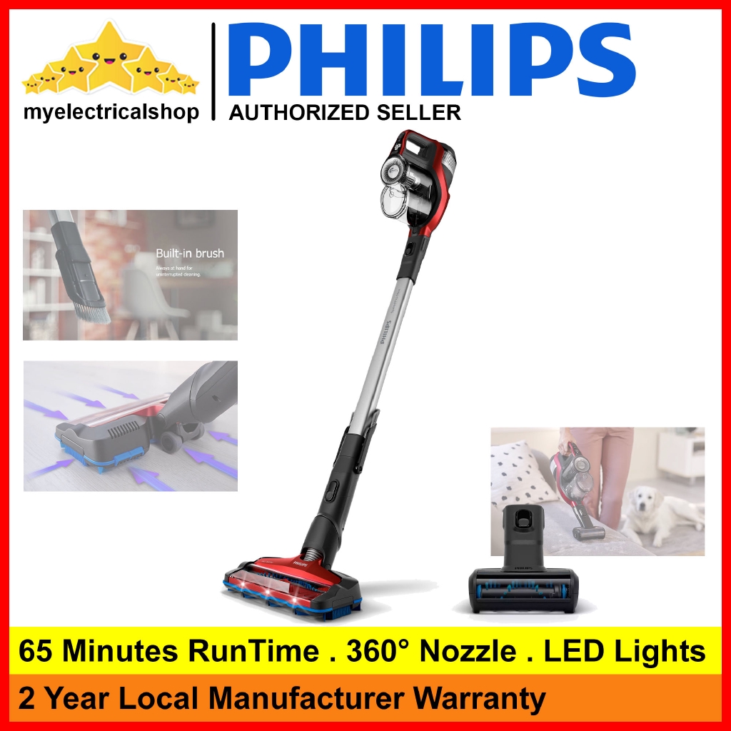 Philips SpeedPro Max Stick Vacuum Cleaner 360 degree suction nozzle 25