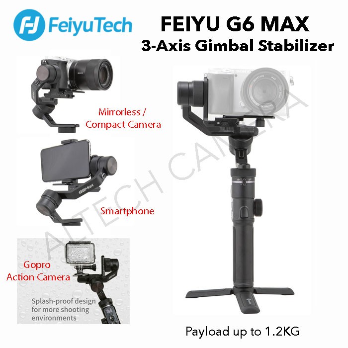 (Ready Stock) Feiyu G6 Max 3Axis Gimbal Stabilizer for Sony A6400