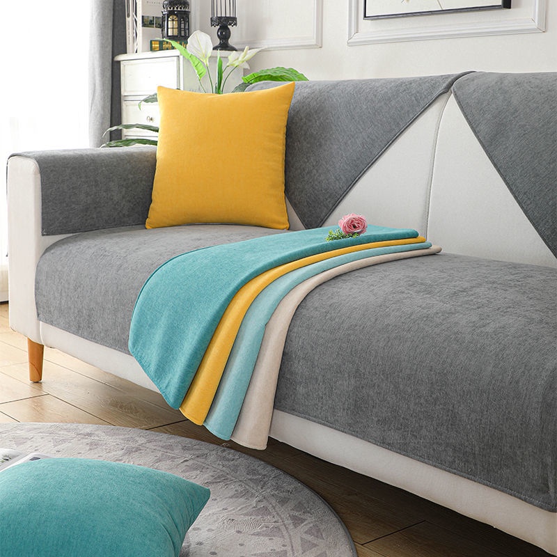 Chenille Sofa Cover Cotton Sectional Couch Cover Sofa bed mat Cushion