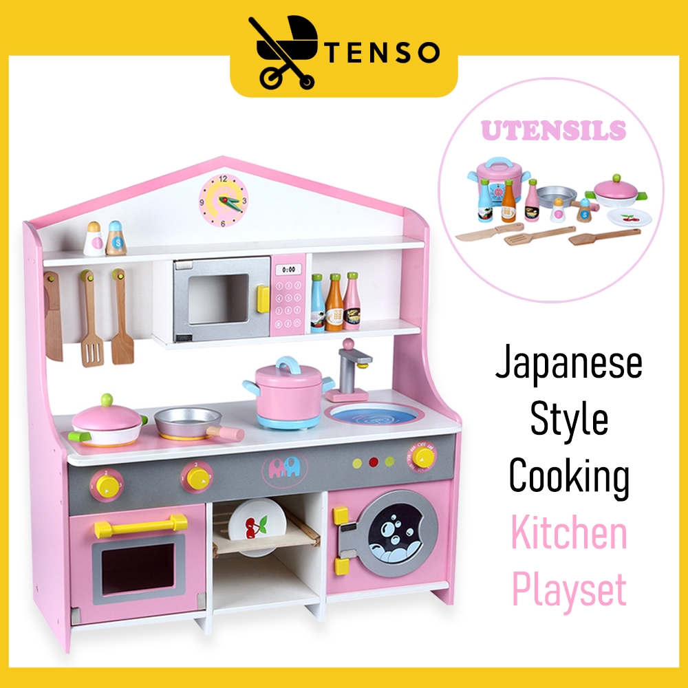 Tenso Japanese Style Wooden Kitchen Playset Toys Children Cooking Toys