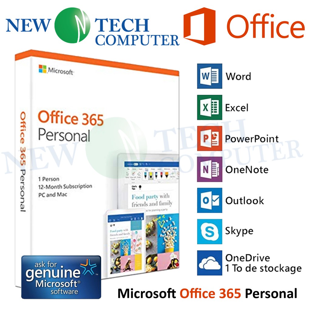 Microsoft Office 365 Personal 1 Year For 1 User