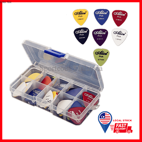 🇲🇾 READY STOCK 30PCS Alice Guitar Picks Free Storage Box Acoustic