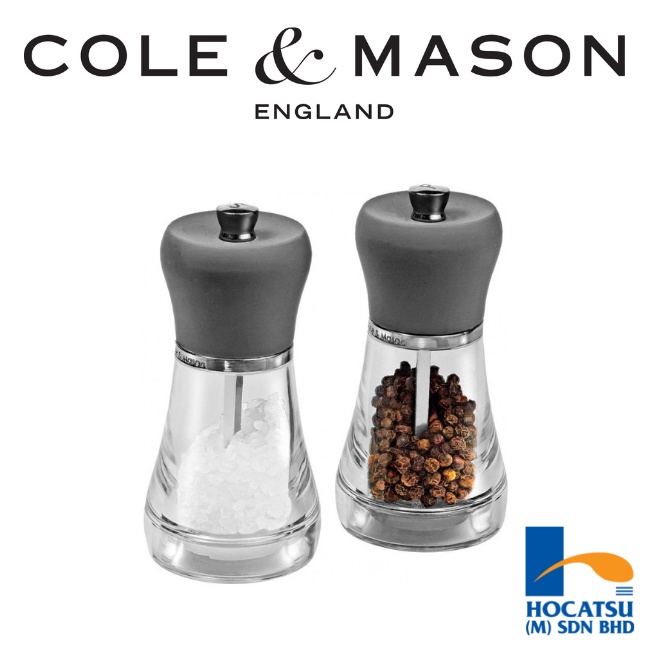 Cole And Mason Salt And Pepper Mill Gift Set Grey Napoli (12cm