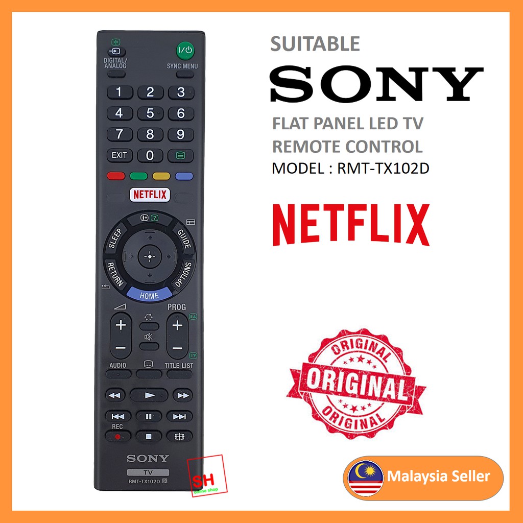 *Original* SONY Netflix Youtube Smart LED TV Remote Control For