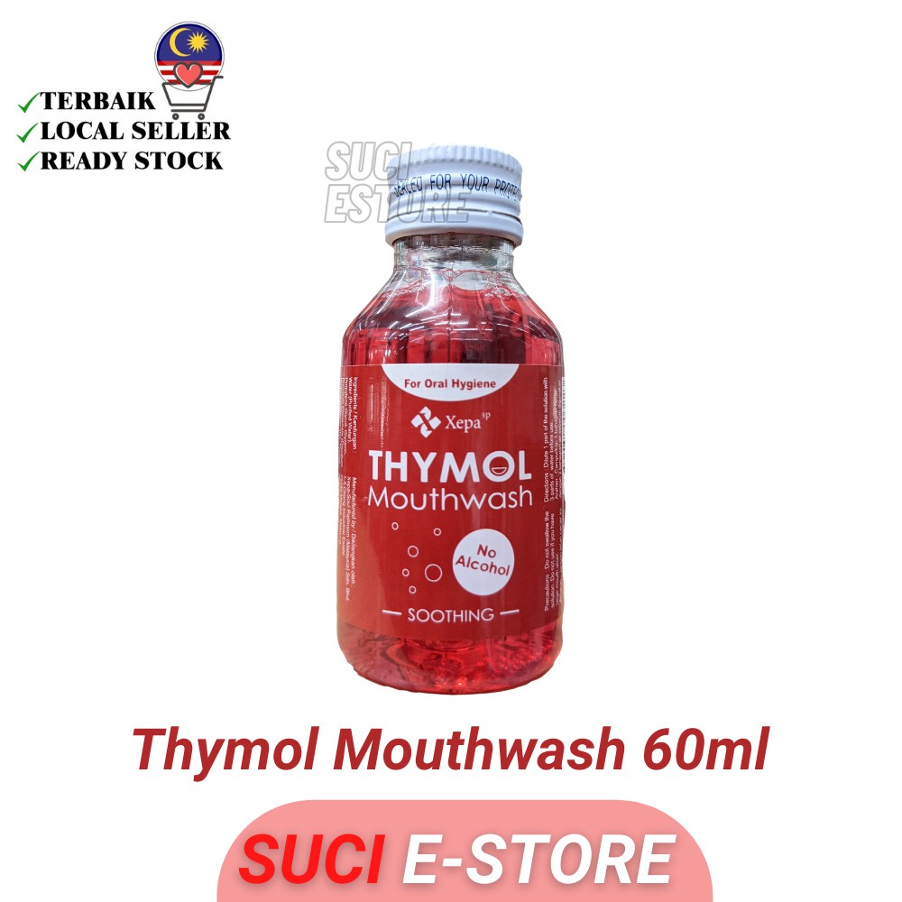 Thymol Mouthwash 60ml Ubat Kumur Thymol Shopee Malaysia