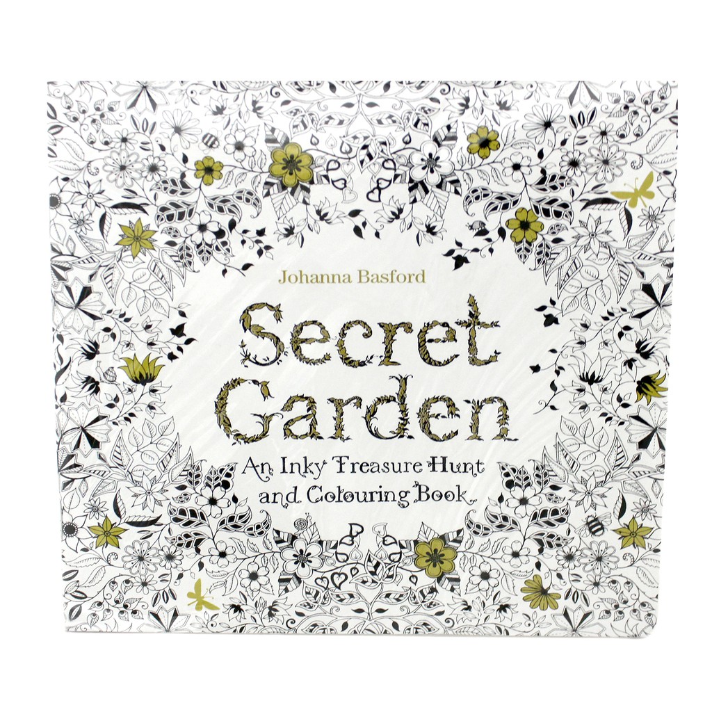 Secret Garden An Inky Treasure Hunt and Colouring Book (24 Pages